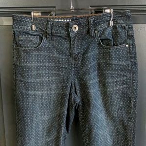 DKNY Poka-Dot Skinny Jeans